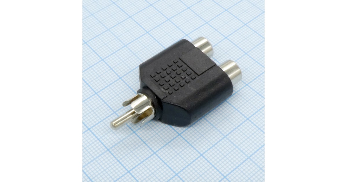 Купить AD штекер RCA - 2 гнезда RCA . оптом в Москве