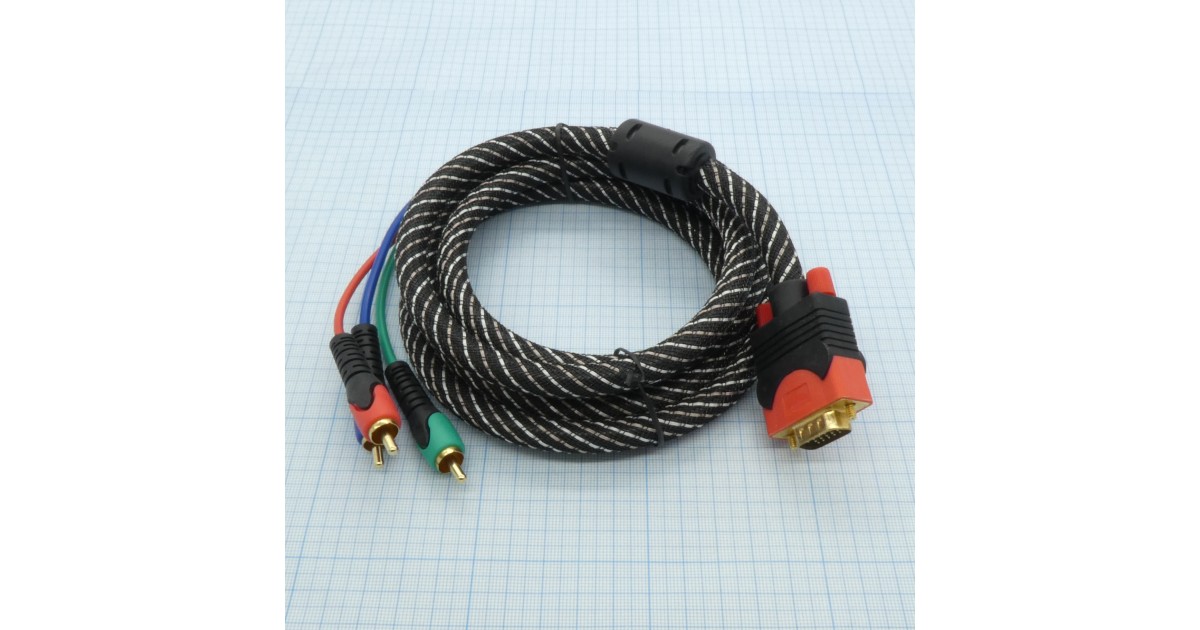 Купить Шнур VGA - 3RCA   (1.8м) SUOER оптом в Москве