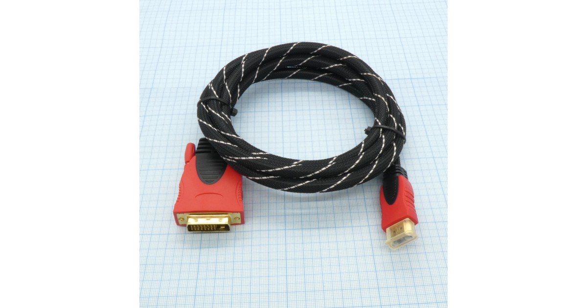 Купить Шнур DVI - HDMI  (AV-HD03)G 1,8 м. SUOER оптом в Москве