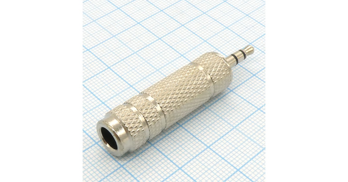 Купить AD TRS штекер 3,5 -  TRS гнездо 6,3 мет . оптом в Москве