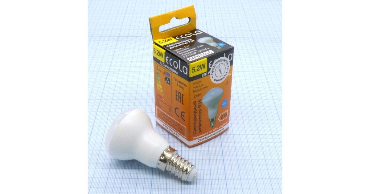 Купить Лампа LED Ecola  5.2W тёпл  (215) Ecola оптом в Москве