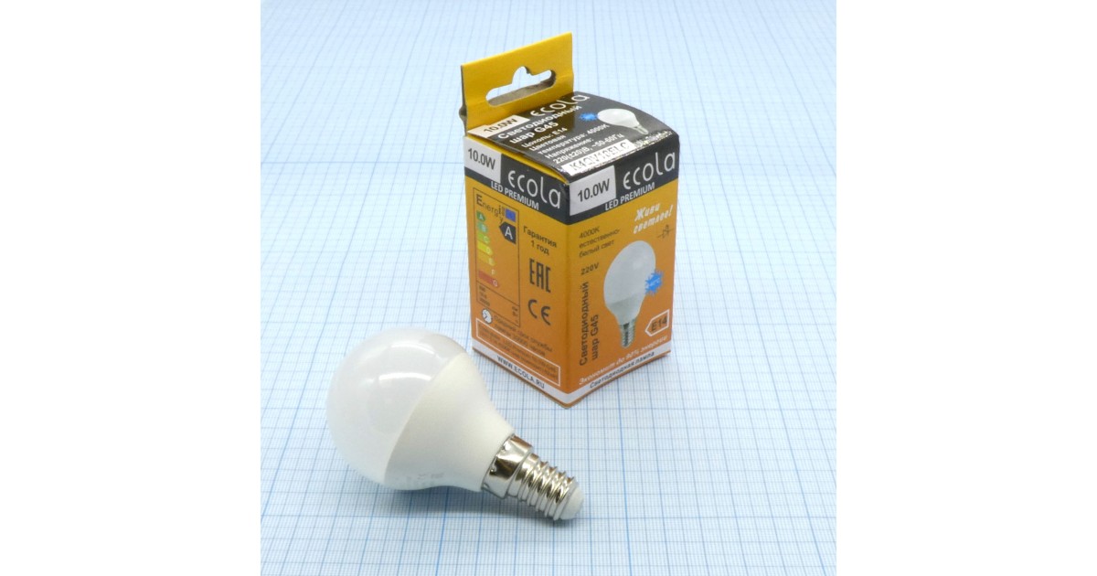 Купить Лампа LED Ecola  10W хол шар (269) Ecola оптом в Москве