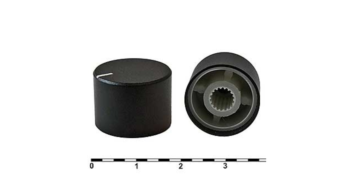 Купить Ручка 18X13HP чёрная, насечка, d=6mm RUICHI оптом в Москве