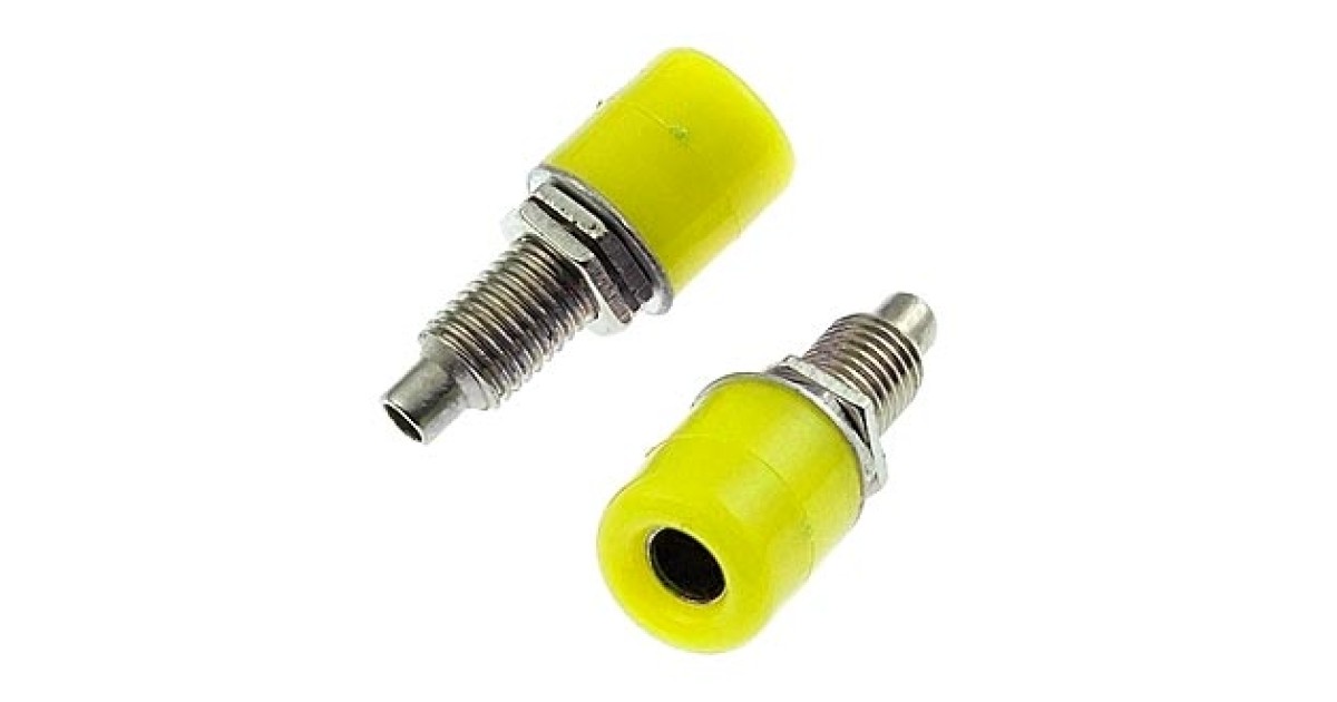 Купить Z011 4MM PANEL JACK YELLOW RUICHI оптом в Москве