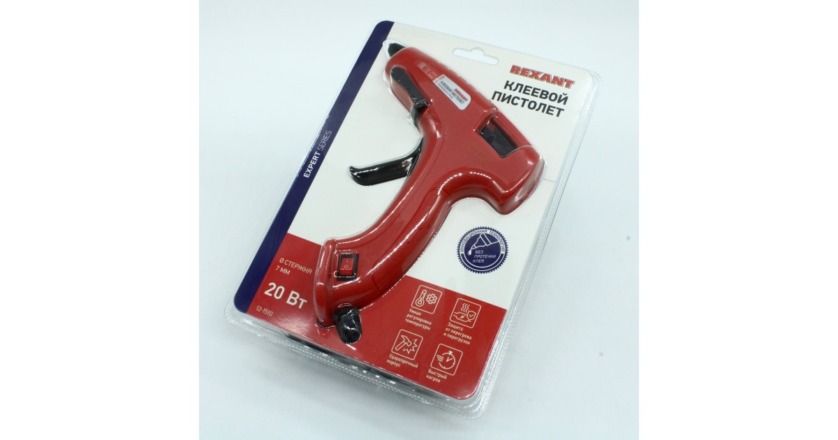 Купить Пистолет клеевой Эксперт, 20W, 7мм Rexant оптом в Москве