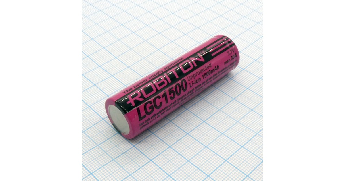Купить Аккумулятор 18650 LGC1500 30A Robiton оптом в Москве