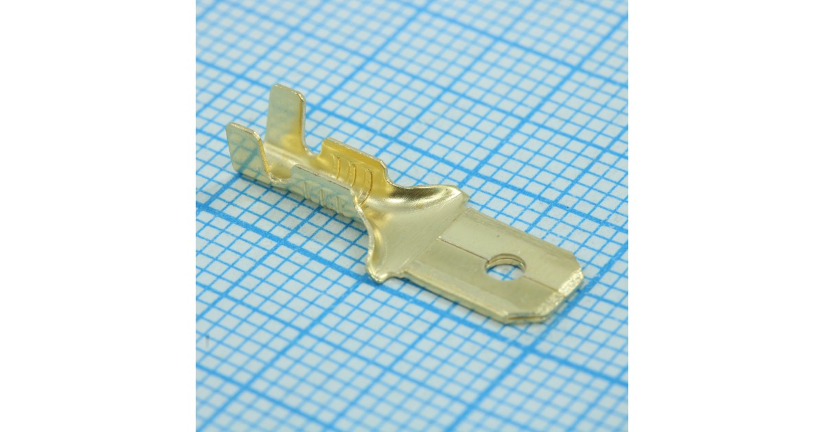 Купить Разъем плоский неизолированный (папа) РП-П 2.5-(6.3) КВТ оптом в Москве