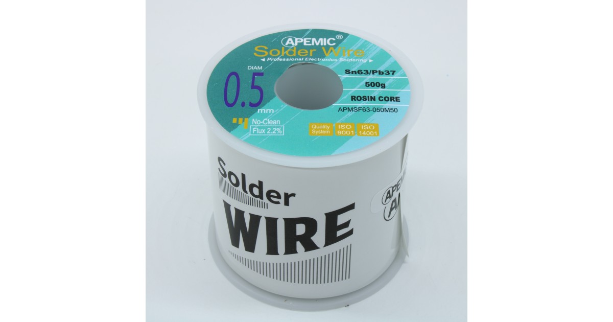 Купить Припой Sn63Pb37 ROL0 0.5мм 500гр APEMIC оптом в Москве