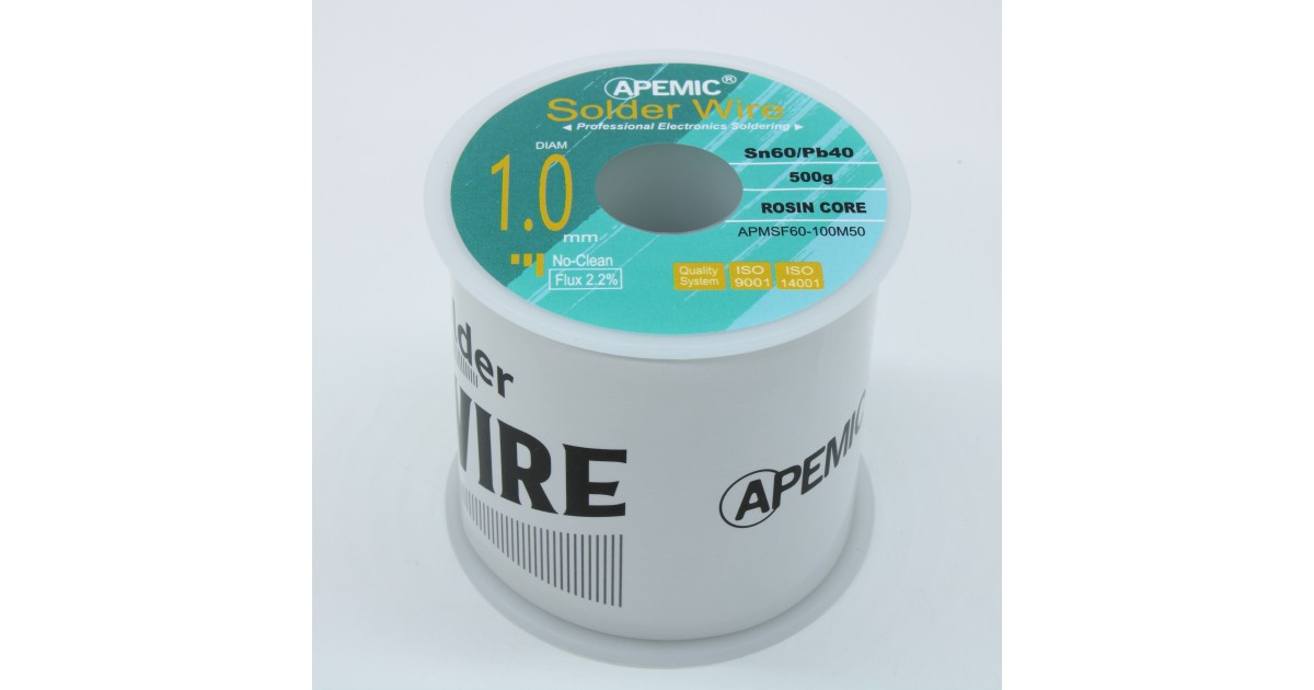 Купить Припой Sn60Pb40 ROL0 1.0мм 500гр APEMIC оптом в Москве