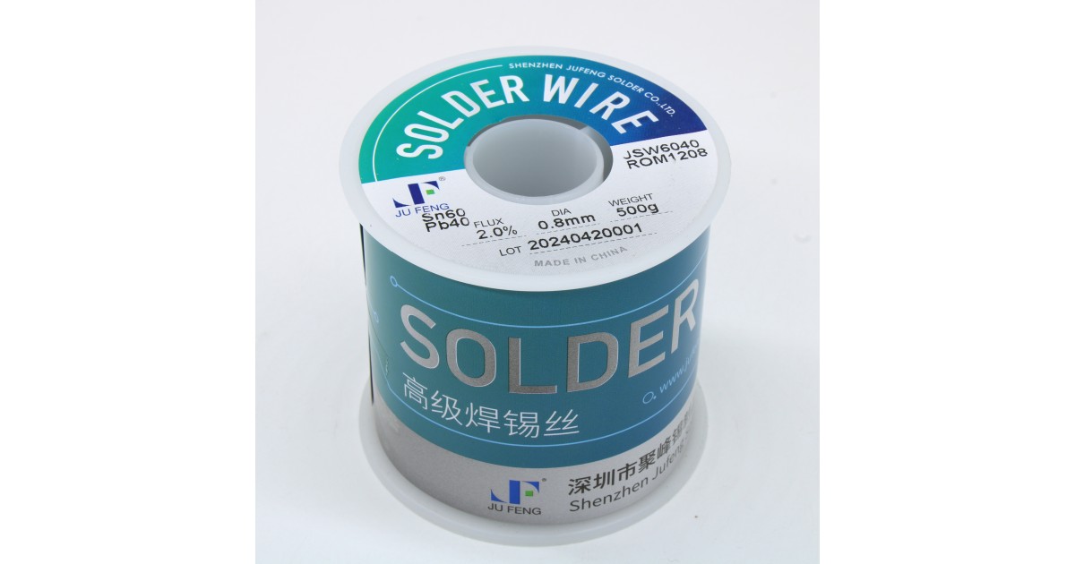 Купить Припой 60/40 ROM1 2% флюса 0,8мм 500гр JUFENG оптом в Москве