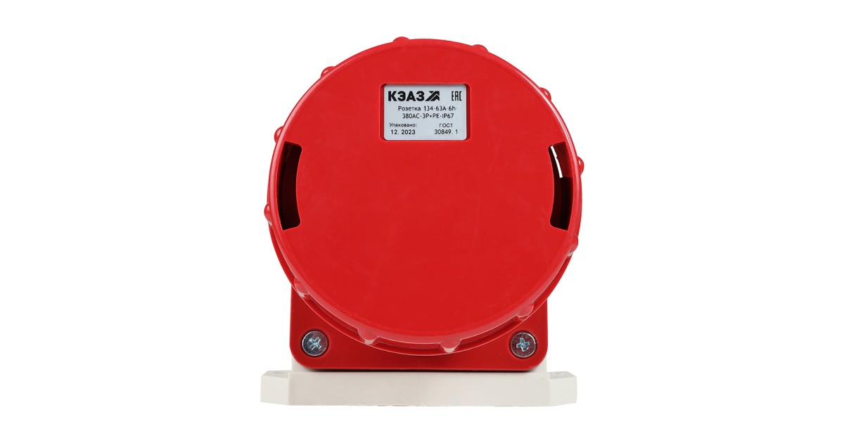 Купить Розетка 134-63А-6h-380AC-3P+PE-IP67 241220 КЭАЗ оптом в Москве