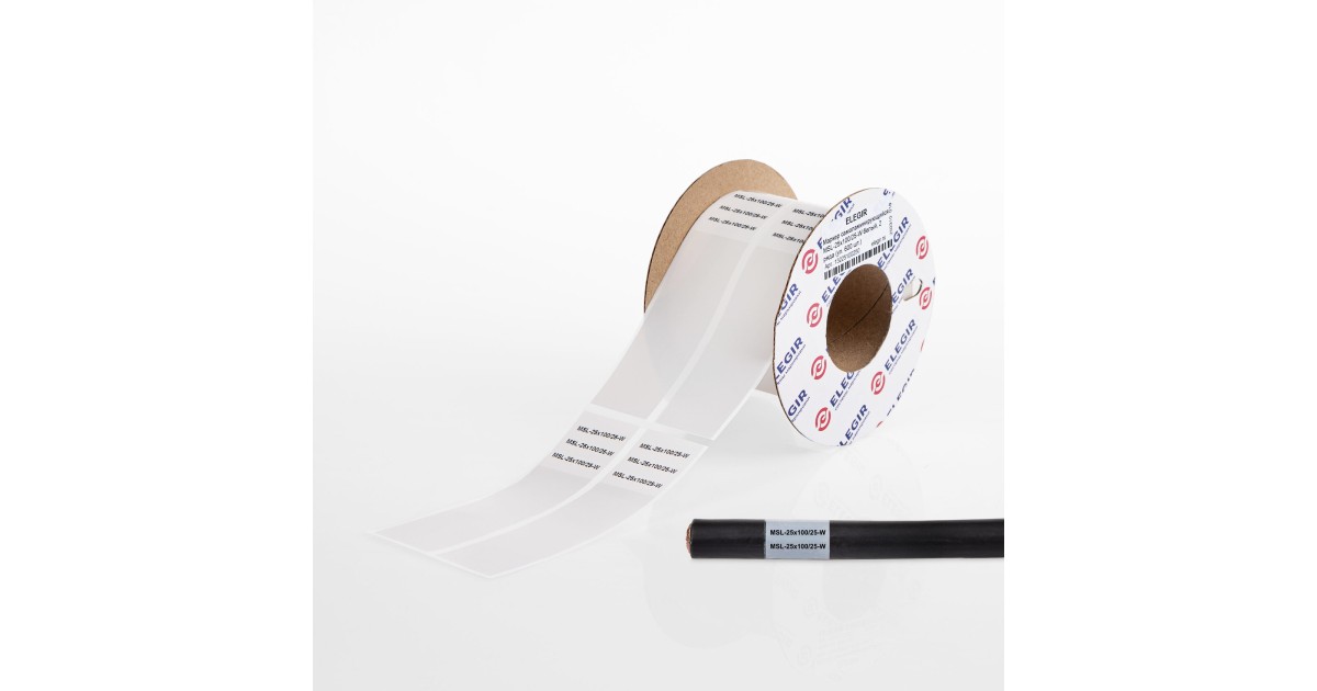 Купить Маркер самоламинирующийся MSL-25x100/25-W  2 ряда Элегир Маркинг оптом в Москве