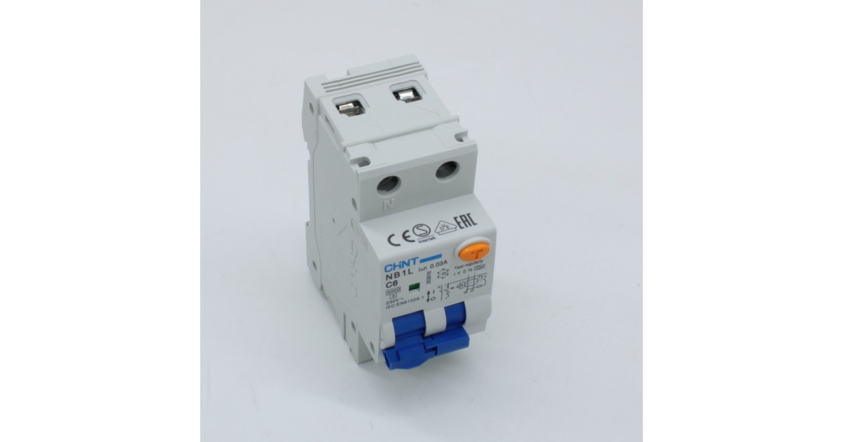 Купить CHINT Диф. авт. выкл. NB1L 1P+N C6 30mA тип A 6kA (36mm) (R) CHINT оптом в Москве