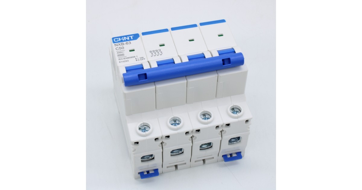 Купить CHINT Авт. выкл. NXB-63 4P 50A 6кА х-ка C CHINT оптом в Москве