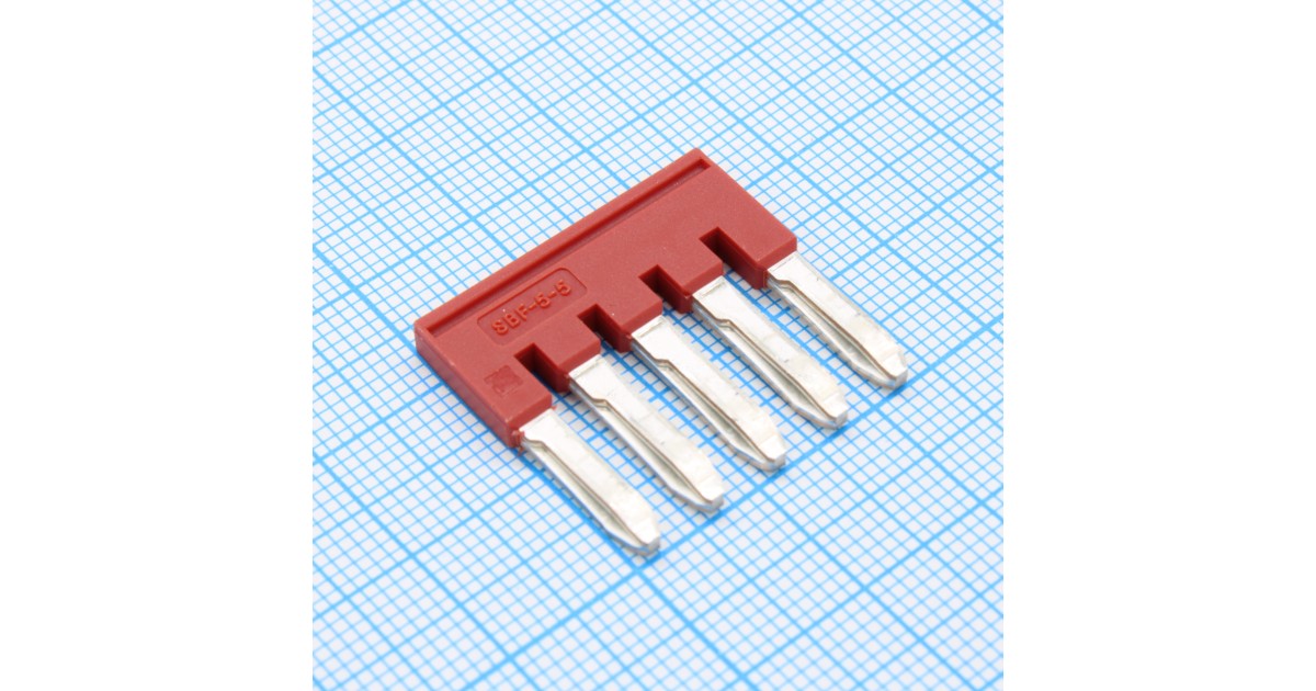 Купить Перемычка вставная, для клемм на 2.5 кв.мм, 5-и полюсная SBF-5-5 DKC оптом в Москве