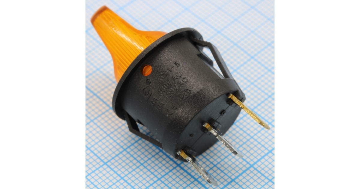 Купить Выкл круглый 250В 6А желтый Rexant оптом в Москве