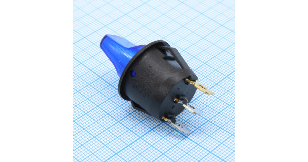 Купить Выкл круглый 250В 6А синий Rexant оптом в Москве